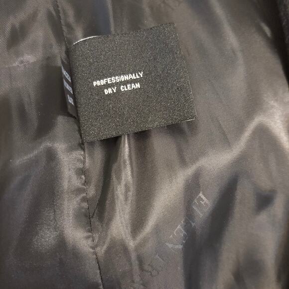 Ellen Tracy Wool Blend Wrap Coat Size 8 Black Belted Long Winter Jacket - Picture 12 of 12